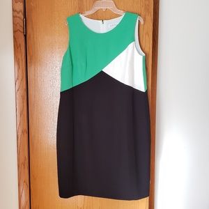 Kasper color block sheath  dress. Size 14W.